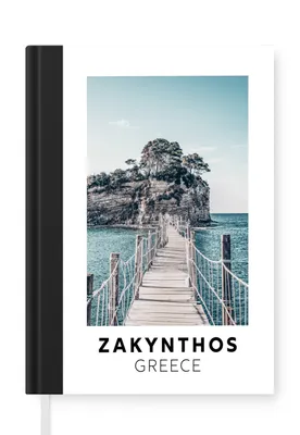Obrázok produktu pre MuchoWow® Zápisník Denník Rozpočet A5 Zakynthos - Grécko - Drevo