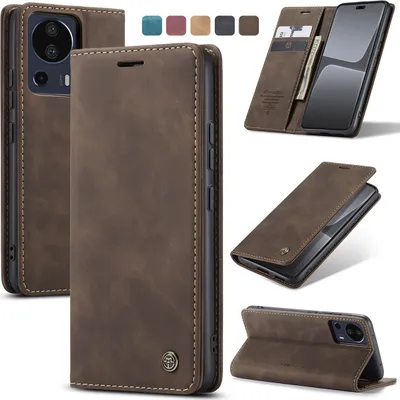 Immagine prodotto di Xiaomi 13 Lite Case, Retro Custodia in Finto cuoio con funzione Stand Custodia protettiva per Xiaomi 13 Lite rame
