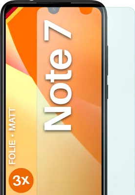 Produktbild von moex® 3x Schutzfolie kompatibel mit Xiaomi Redmi Note 7 - Displayschutzfolie Anti Reflex Folie, Matt