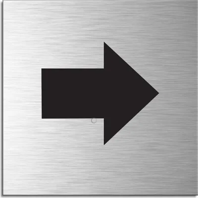 Produktbild von Schild - Richtung links rechts | Türschild 120 x 120 mm Aluminium selbstklebend