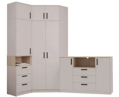 Produktbild von Mehrzweckschrank-Set GRANT SET 36 Cashmere Jugendzimmer-Set Kinderzimmer-Set