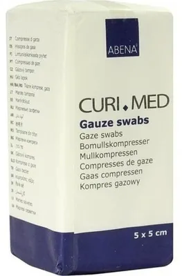 Productafbeelding van Mullcompressen, 8-laags, niet steriel, 5x5 cm, 100 stuks, verpakking