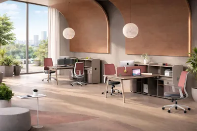 Image de Bureau élégant, bureau double, tables de bureau de haute qualité pour bureau
