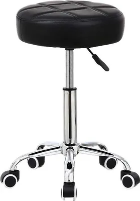 Produktbild von Famanu Höhenverstellbarer Rollhocker - 51-67 cm - Schwarz