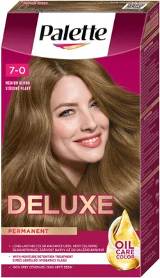 Zdjęcie produktu dla Schwarzkopf Palette Deluxe Oil-Care Color 400 - redni blond (7-0), trwaa farba do wosw, 1 zestaw