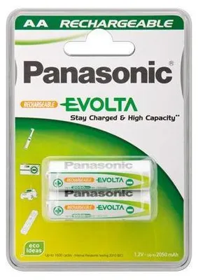 Immagine prodotto di Wentronic AA 2.05Ah NiMH 2-BL EVOLTA Panasonic Batteria ricaricabile Stilo AA Nichel-Metallo Idruro (NiMH)