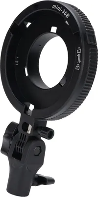 Zdjęcie produktu dla Aluminiowy adapter Plyisty Mount Aluminiowe mocowanie lampy błyskowej do płyty upiększającej reflektor softbox, uniwersalna kompatybilność z oświetleniem LED, czarny abs i materiał stopowy
