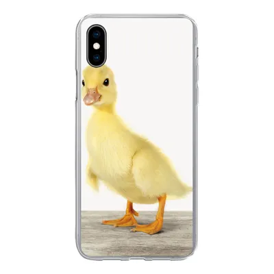 Produktbild von MuchoWow® Handyhülle Schutzhülle Hülle für iPhone Xs Ente - Küken - Tiere - Süß - Mädchen - Jungen - Kinder Silikon Softcase Handy Hülle - Handytasche