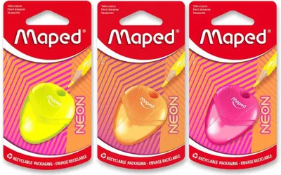 Image de Taille-crayon Igloo néon à 1 trou, assortiment de couleurs, MAPED