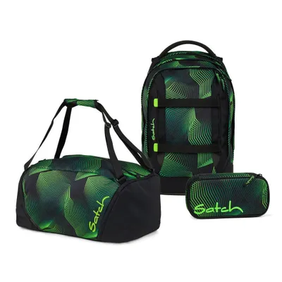 Produktbild von Satch Pack Seismic Green Schulrucksack Set 3tlg.