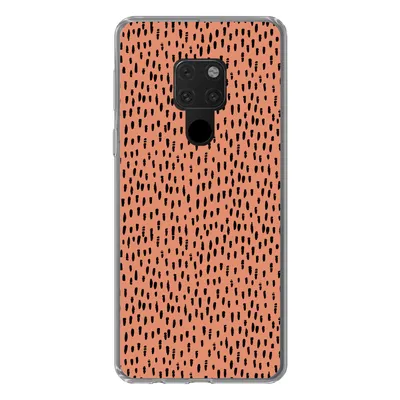 Produktbild von MuchoWow® Handyhülle Schutzhülle Hülle für Huawei P40 Lite Polka dots - Schwarz - Orange Silikon Softcase Handy Hülle - Handy
