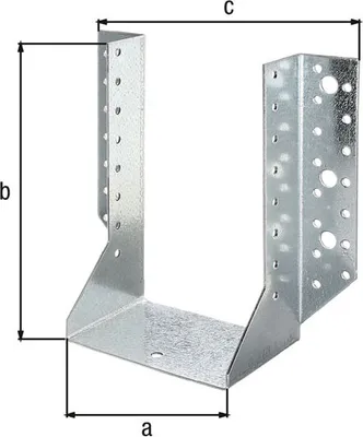 Produktbild von 140 x 180mm Holzverbinder aussenliegend Balkenschuh aussen mit ETA Zulassung - verzinkt