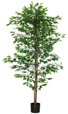 Immagine prodotto di Pianta Artificiale di Ficus con Vaso per Interni ed Esterni 180 cm Verde