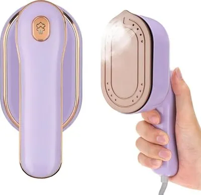 Produktbild von 1000W Tragbares Reisebügeleisen, Reisebügeleisen Dampf, Zusammenklappbare Dampfbügeleisen, 10 Sekunden Schnelles Aufheizen, Mini Bügeleisen Dampf