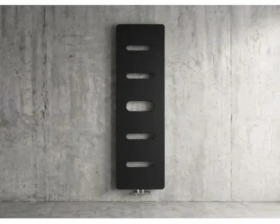 Produktbild von Rotheigner Designheizkörper LOOPS 1790 x 490 mm schwarz matt Anschluss Mittig unten