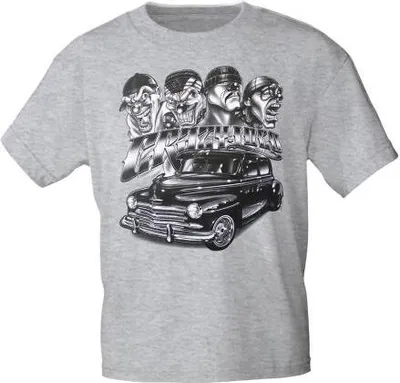 Produktbild von T-Shirt mit Print - Oldtimer Crazy Lord 12994 hellgrau Gr. S-3XL Größe - M