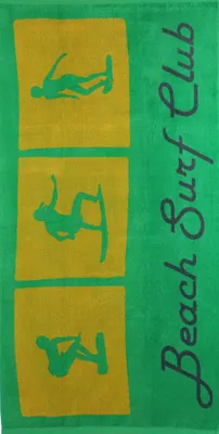 Produktbild von Betz Velours Strandtuch  Strandlaken Duschtuch Badetuch 100% Baumwolle 70x140cm Dessin: BEACH SURF CLUB