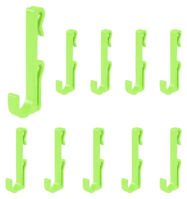 10 Rasterwandhaken, 7,1 cm, Kunststoff, Grün