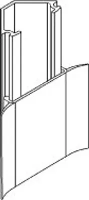 Produktbild von Eckrinne 30x50 w - Eckrohr