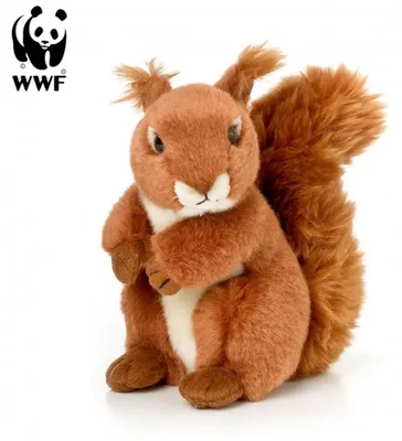 Image de Peluche écureuil (brun-rouge, 15cm) réaliste Peluche