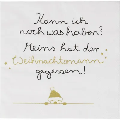 Produktbild von Serviette "Weihnachtsmann gegessen"