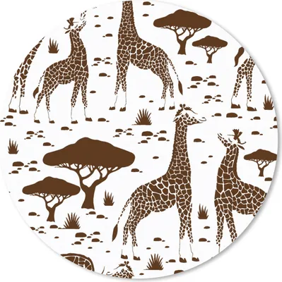 Produktbild von MuchoWow® Mauspad Mousepad Giraffe - Muster - Baum 30x30 cm - Mousepads - Maus Mat - Pad - Mausunterlage - Tischunterlage - Schreibtischmatten