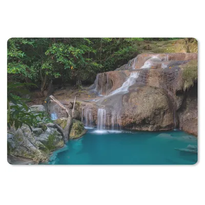 Produktbild von MuchoWow® Mauspad Mousepad Wasserfall - Felsen - Landschaft 27x18 cm - Mousepads - Maus Mat - Pad - Mausunterlage - Büroartikel - Desk Matten