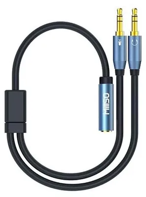 Zdjęcie produktu dla Adapter jack 3 5 mm y rozdzielacz słuchawek mikrofonu pozłacany