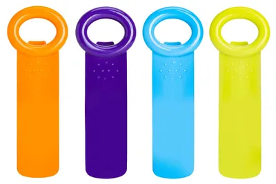 Deckelöffner-Set 4er-Pack, Schraubglasöffner, Flaschenöffner, Mehrfarbig