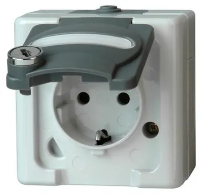 Produktbild von Kopp 103456009, CEE 7/3, 1 Modul(e), CEE 7/4, Weiß, 250 V, 16 A