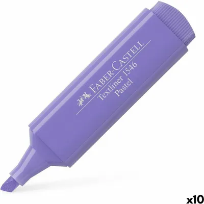 Produktbild von Faber-Castell Textliner 46 Pastell Marker Lila - Keilspitze 1-5 mm - 10er Pack