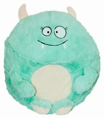 Produktbild von Monster Kuschelkissen Plüsch Kinder Kissen in Mint Dekokissen incl Füllung ca. 45 cm Autokissen