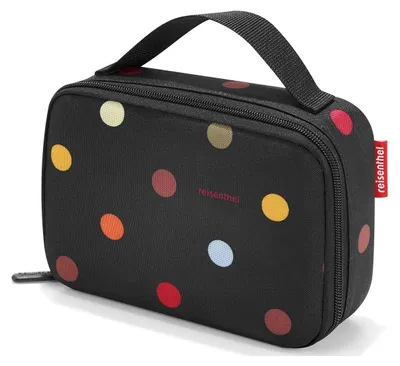Obrázek produktu pro Reisenthel Thermocase Dots, 1,5 l, Černá, Hliník, Polyester, Hliníková fólie, 200 mm, 65 mm