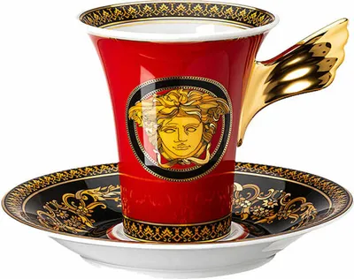 Produktbild von Rosenthal Versace Kaffeetasse 2-tlg. Medusa, Porzellan, 180 ml, 19300-409605-14740
