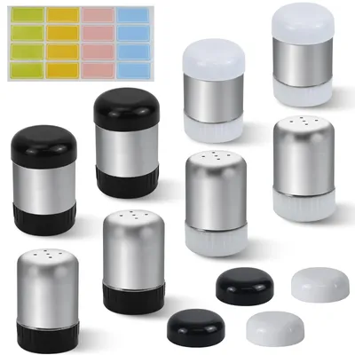 Image de Ensemble de 8 pots à sel et à poivre, en plastique