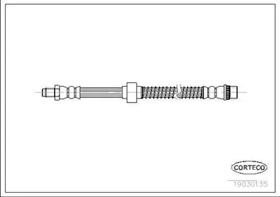 Produktbild von CORTECO 19030135 Bremsschlauch Vorne für CITROËN C5 II Break (RE) C5 II (RC) C5 I (DC) C5 I Break (DE)