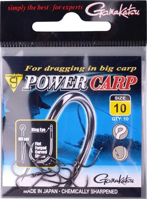 Image de Gamakatsu Power Carp Ring Eye - 10 hameçons, taille:10