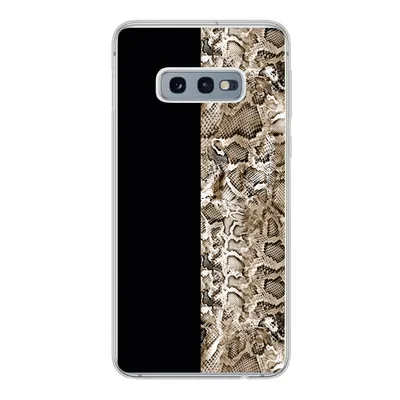 Produktbild von MuchoWow® Handyhülle Schutzhülle Hülle für Samsung Galaxy S10e Schlange - Tiermuster - Braun Silikon Softcase Handy Hülle - Handy