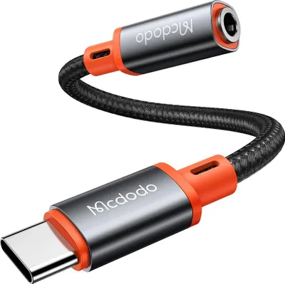 Produktbild von Audio adaptér Mcdodo CA-7561, USB-C na AUX mini jack 3,5 mm, DAC, 0,11 m, čierny