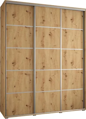 Produktbild von MEBLE KRYSPOL Davos 4 Schrank, drei Türen - 235,2x190x60 cm - Artisan  Artisan Silber