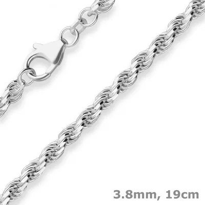 3-8mm-Armband-Kordelkette-massiv-aus-925-Silber-19cm