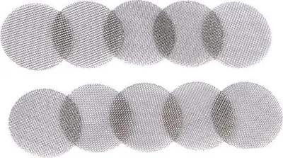 Produktbild von 100 Stück Edelstahl-Rauchersiebe - Pfeifenfilter - Drahtgewebefilter 15 mm.