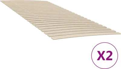 Obrázek produktu pro Maison Exclusive – náhradní rošt s 48 lamelami, 2 ks, 90 × 200 cm