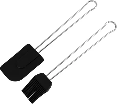 Productafbeelding van Deegschraper 24,5 x 5 cm, siliconen en roestvrij staal, hittebestendig, voor bakken