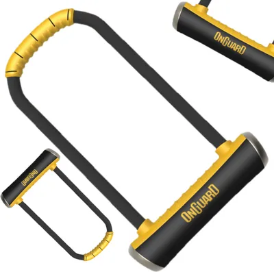 Produktbild von OnGuard 8002 Bügelschloss 'Pitbull LS, 115 x 292 mm, Ø 14 mm, mit Halter, schwarz/gelb