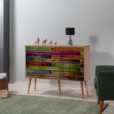 Obrázek produktu pro Skye Decor, Mega - 726, skříně do obývacího pokoje, dub Sonoma, 120 x 90 x 36 cm