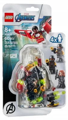 Produktbild von LEGO Marvel Avengers Falcon und Black Widow machen gemeinsame Sache - 40418, Bausatz, 8 Jahr(e), 60 Stück(e)