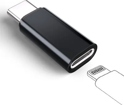 Image de INF Adaptateur Lightning (femelle) vers USB-C (mâle), compatible avec iPhone 15 Le noir