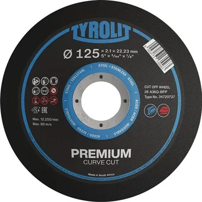 Produktbild von Trennscheibe PREMIUM CURVE CUT D125x2mm 28 Bohrung 22,23 mm