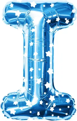 Produktbild von Oblique Unique Folien Luftballon Buchstabe I Kinder Geburtstag Baby Shower Party Deko Ballon - blau